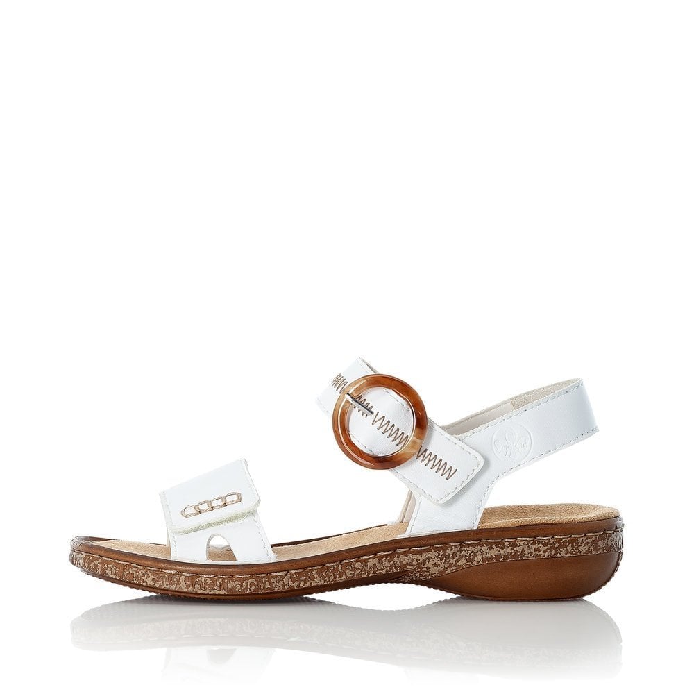 Rieker Hook & Loop Fastening Sandals - White - image 002 |ww_colour=white|ww_order=002|