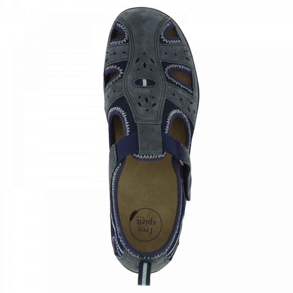 Free Spirit Cleveland Open Shoe/Closed Sandal - Navy - image 004 |ww_colour=navy|ww_order=004|