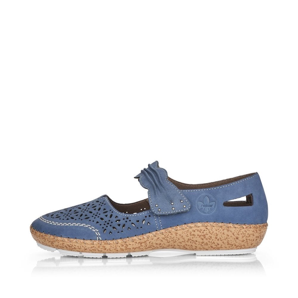 Rieker Cindy Bar Shoe - Blue - image 003 |ww_colour=blue|ww_order=003|