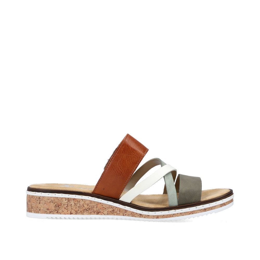 Rieker V3652 Mule Slip On - Green - image 002 |ww_colour=green|ww_order=002|