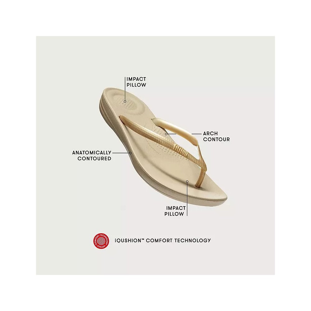 Fitflop iQUSHION Sparkle Flip Flops - Black - image 002 |ww_colour=black|ww_order=002|