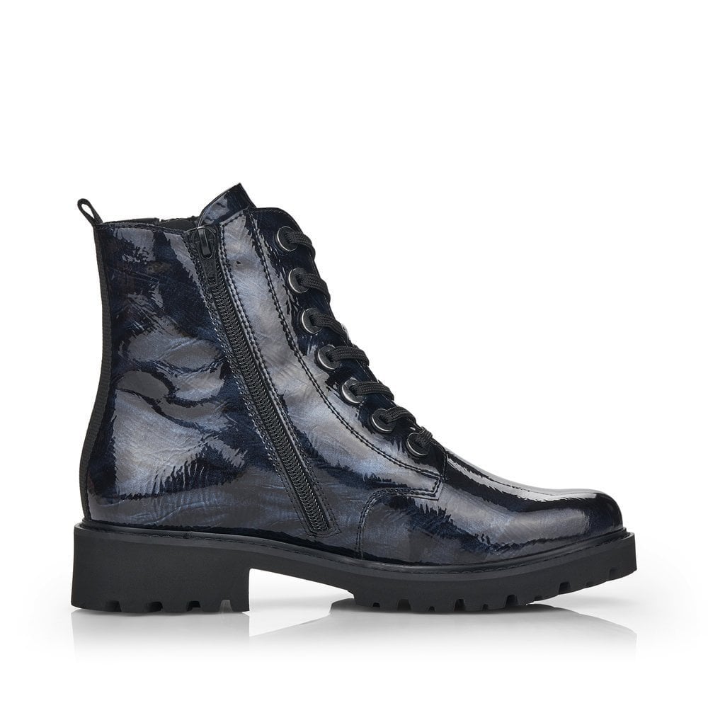 Remonte D8671 Zipper Boot - Blue - image 004 |ww_colour=blue|ww_order=004|
