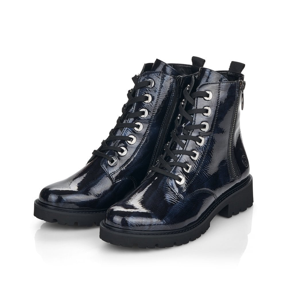 Remonte D8671 Zipper Boot - Blue - image 002 |ww_colour=blue|ww_order=002|