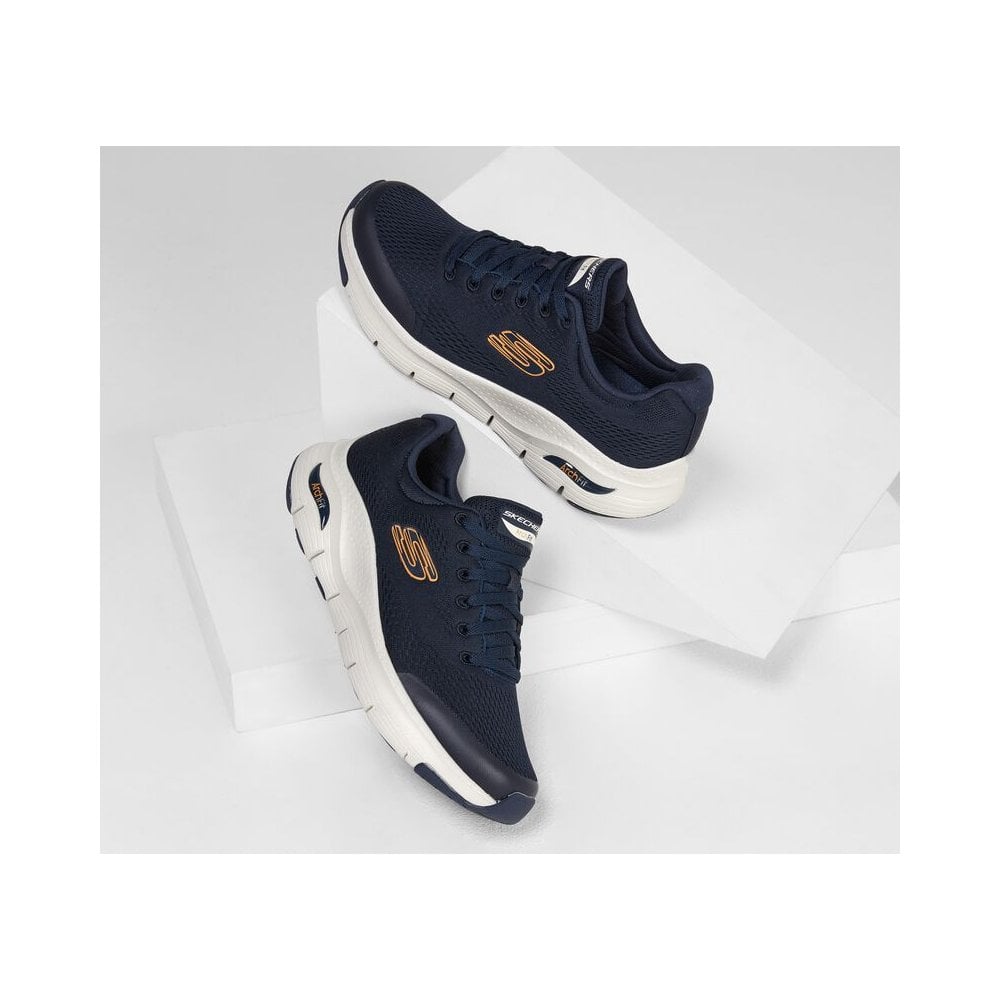 Skechers Arch Fit Lace-up Trainers - Navy - image 002 |ww_colour=navy|ww_order=002|