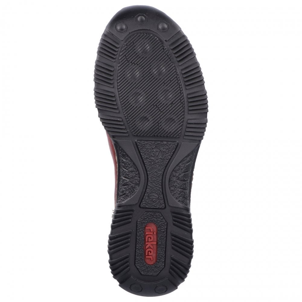 Rieker Adjustable Casual Slip On Shoe - Red Combi - image 006 |ww_colour=red-combi|ww_order=006|