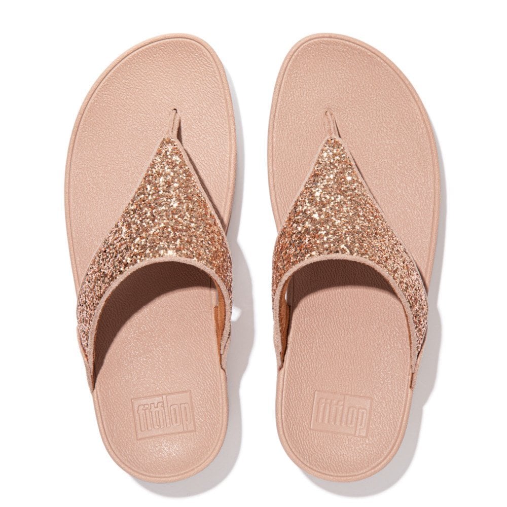 Fitflop Lulu Glitter Toe-Post Sandals - Rose Gold - image 002 |ww_colour=rose-gold|ww_order=002|