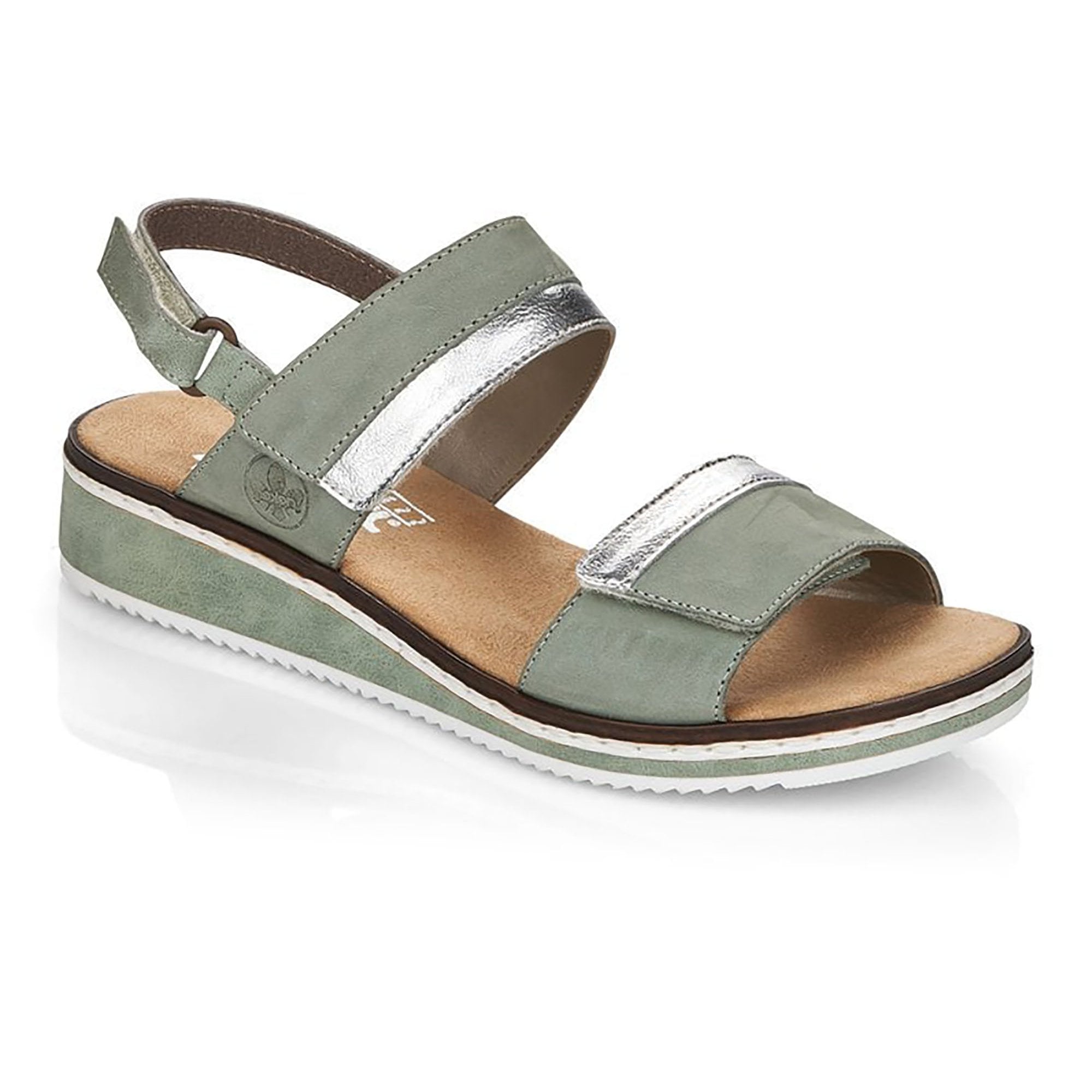 Rieker Adjustable Hook & Loop Fastening Sandals - Green - image 001 |ww_colour=green|ww_order=001|