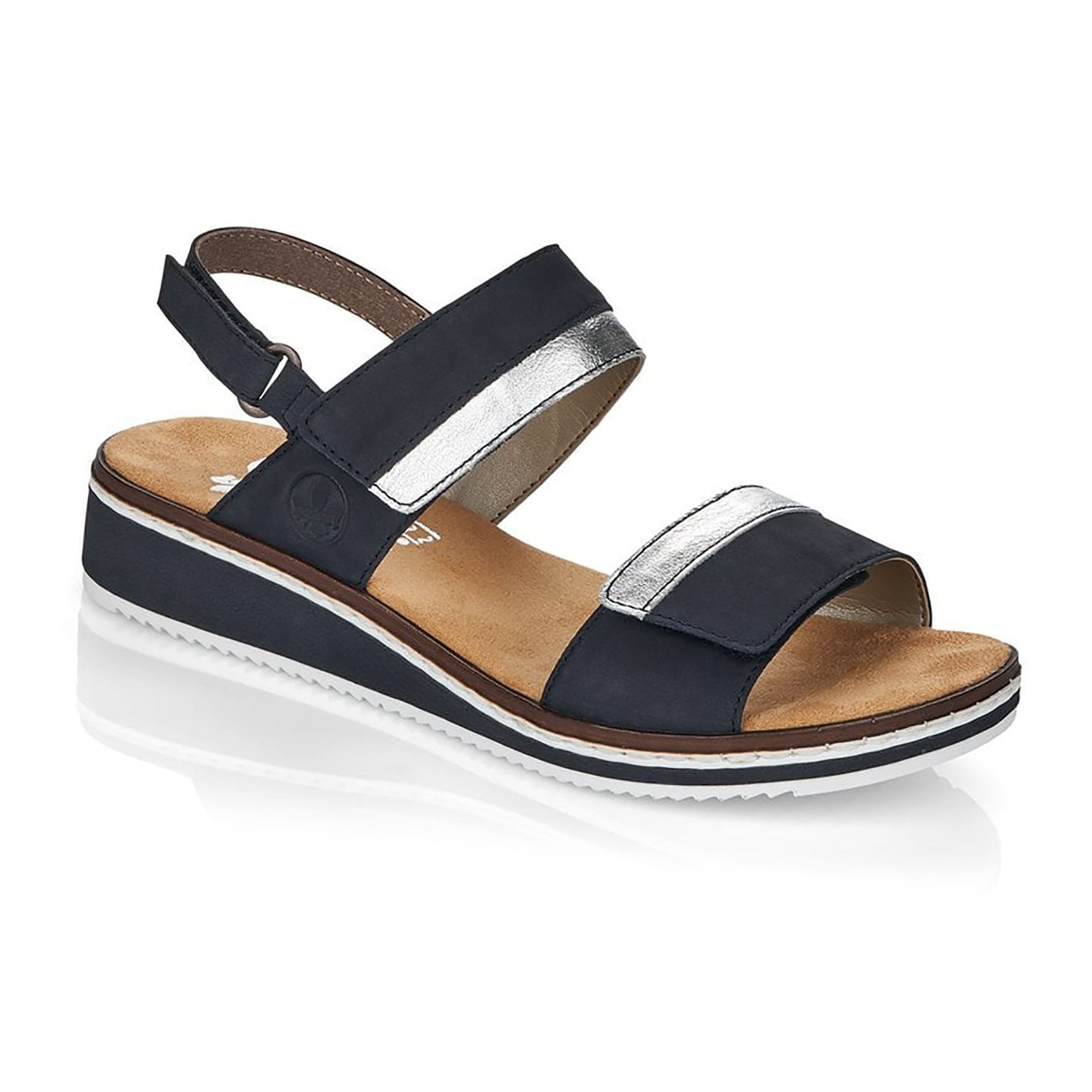 Rieker Adjustable Hook & Loop Fastening Sandals - Blue - image 001 |ww_colour=blue|ww_order=001|