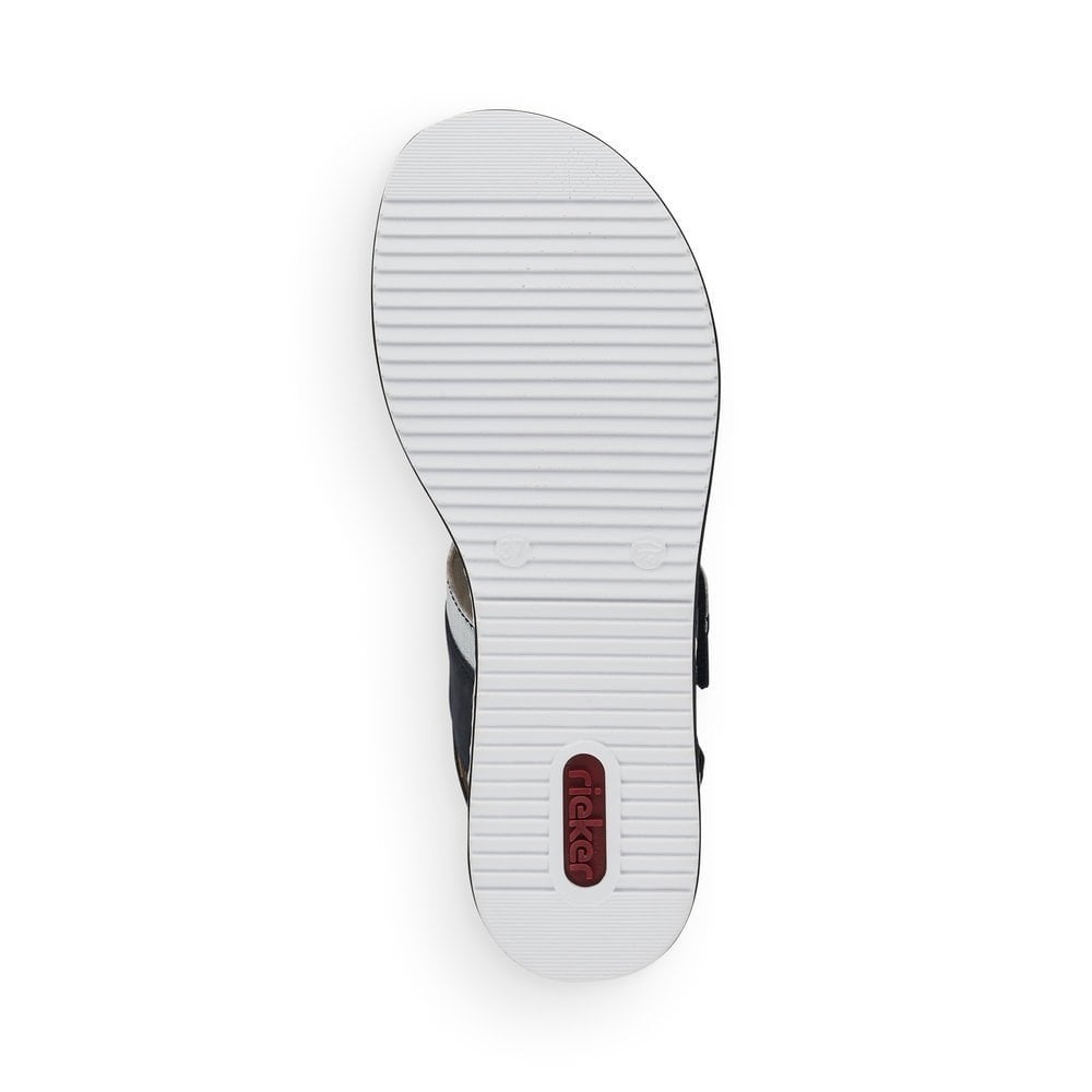 Rieker Adjustable Hook & Loop Fastening Sandals - Blue - image 002 |ww_colour=blue|ww_order=002|