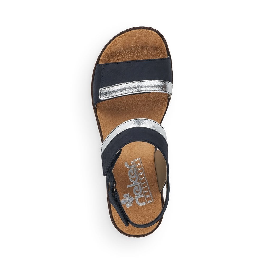 Rieker Adjustable Hook & Loop Fastening Sandals - Blue - image 003 |ww_colour=blue|ww_order=003|