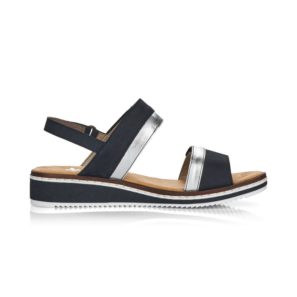 Rieker Adjustable Hook & Loop Fastening Sandals - Blue - image 005 |ww_colour=blue|ww_order=005|