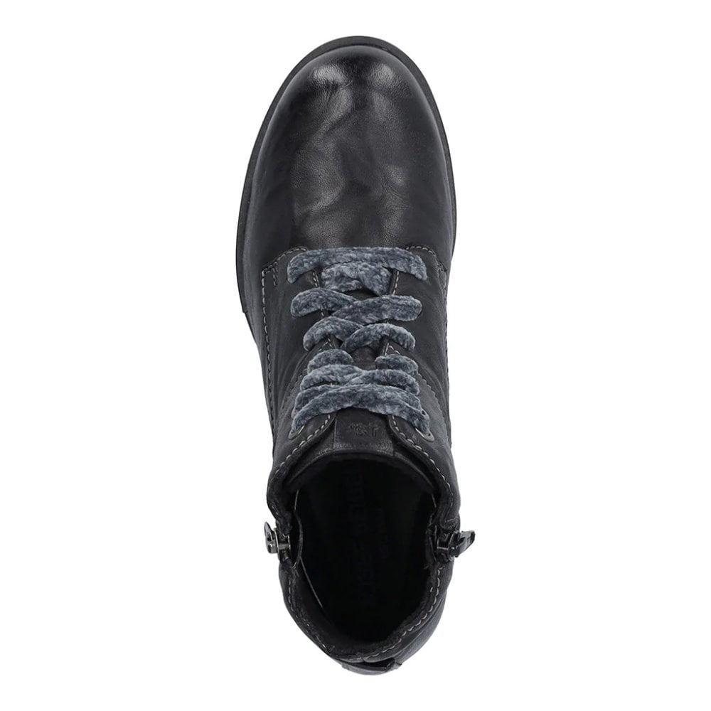 Josef Seibel Lace-Up and Zip-Up Ankle Boot - Black - image 002 |ww_colour=black|ww_order=002|