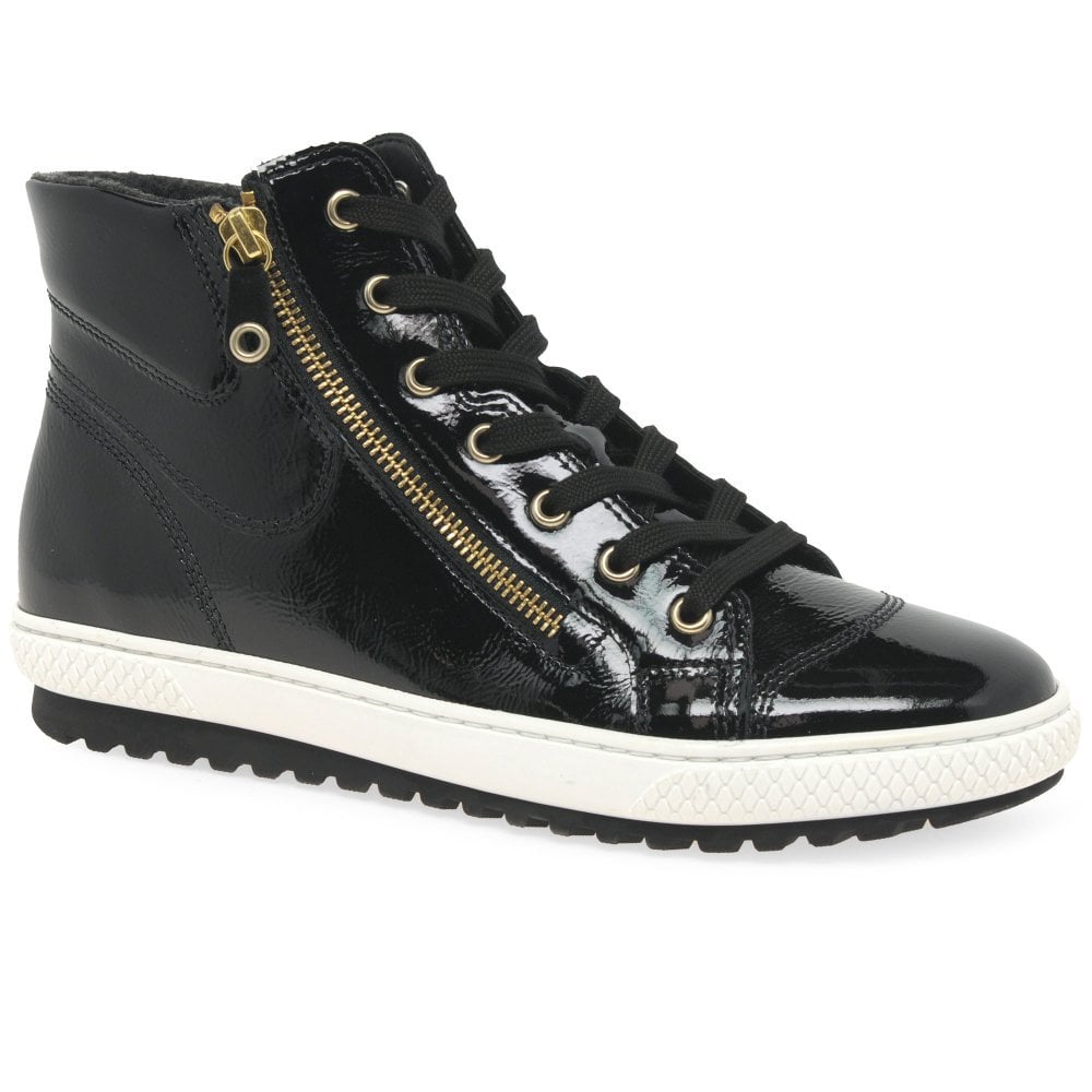 Gabor Bulner Casual Ankle Boot - Black Patent - image 001 |ww_colour=black-patent|ww_order=001|