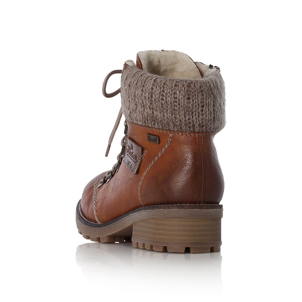 Rieker Waterproof Lace/Zip Boot - Brown - image 005 |ww_colour=brown|ww_order=005|