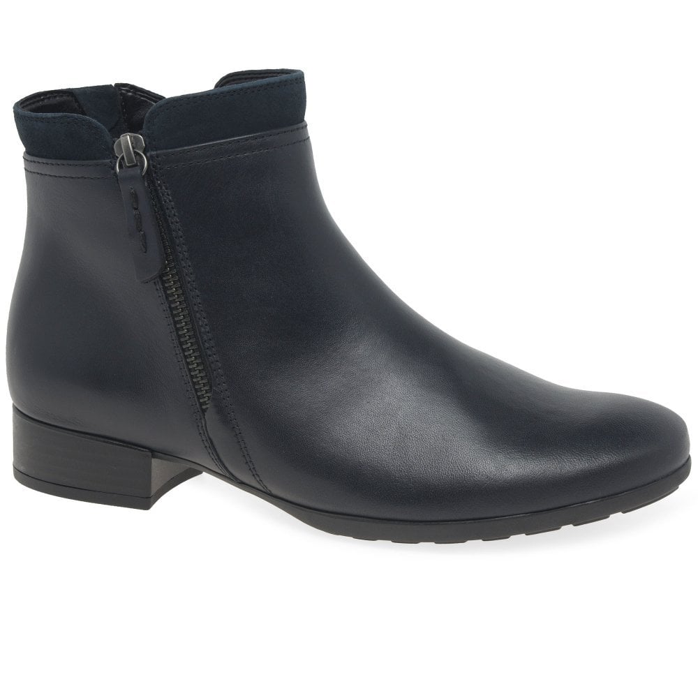 Gabor Zip Up Briano H Fit Ankle Boot - Midnight - image 001 |ww_colour=midnight|ww_order=001|