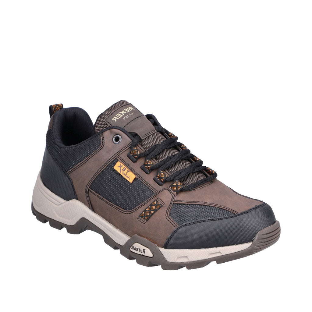 Rieker Lace Up Water Resistant Casual Shoe - Black Combi - image 001 |ww_colour=black-combi|ww_order=001|