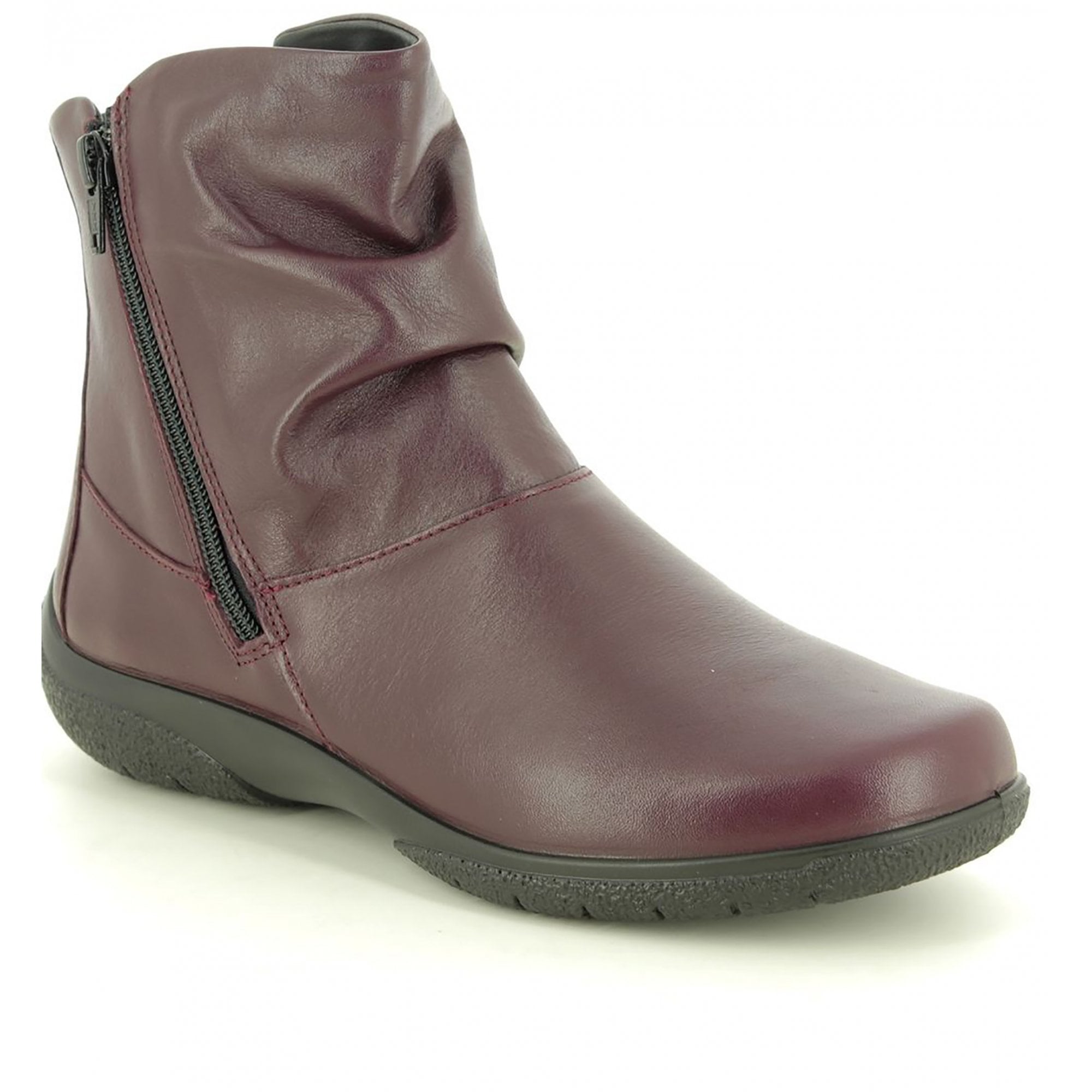 Hotter Whisper Extra Wide Fit Twin-Zip Ankle Boot - Wine - image 001 |ww_colour=wine|ww_order=001|