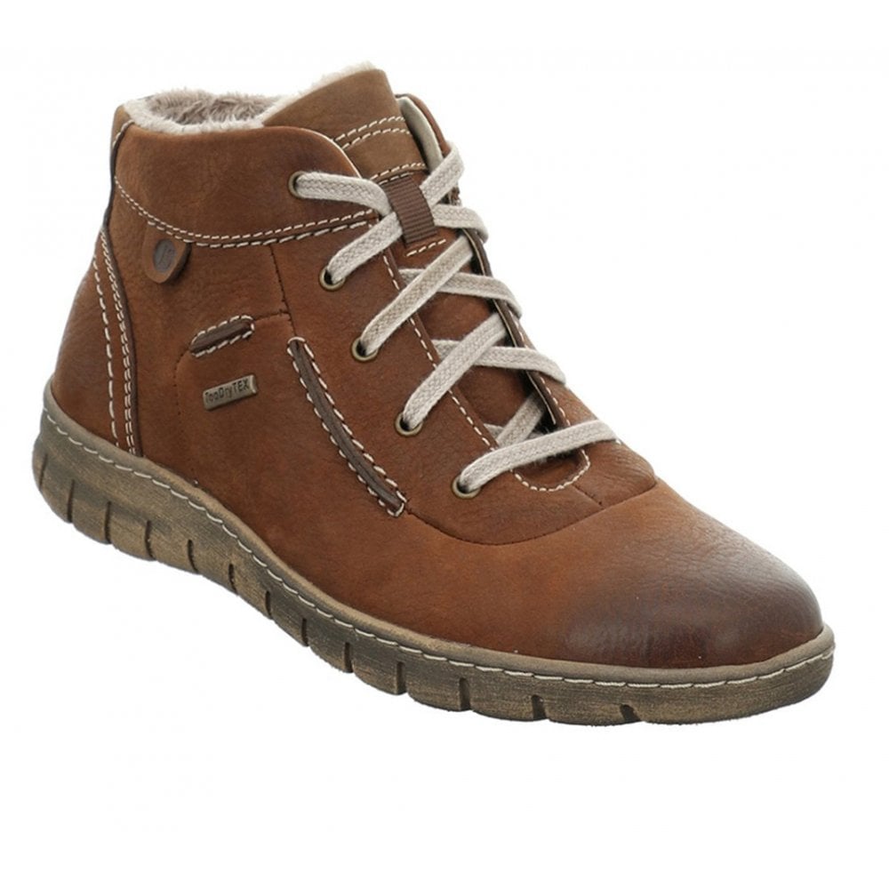 Josef Seibel Steffi 53 Lace Up Water Resistant Boot - Cognac - image 001 |ww_colour=cognac|ww_order=001|