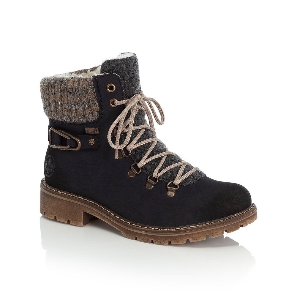 Rieker Y9131 Waterproof Hiker Style Boot - Navy - image 001 |ww_colour=navy|ww_order=001|