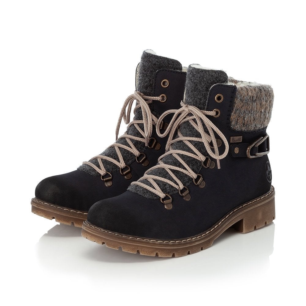 Rieker Y9131 Waterproof Hiker Style Boot - Navy - image 002 |ww_colour=navy|ww_order=002|
