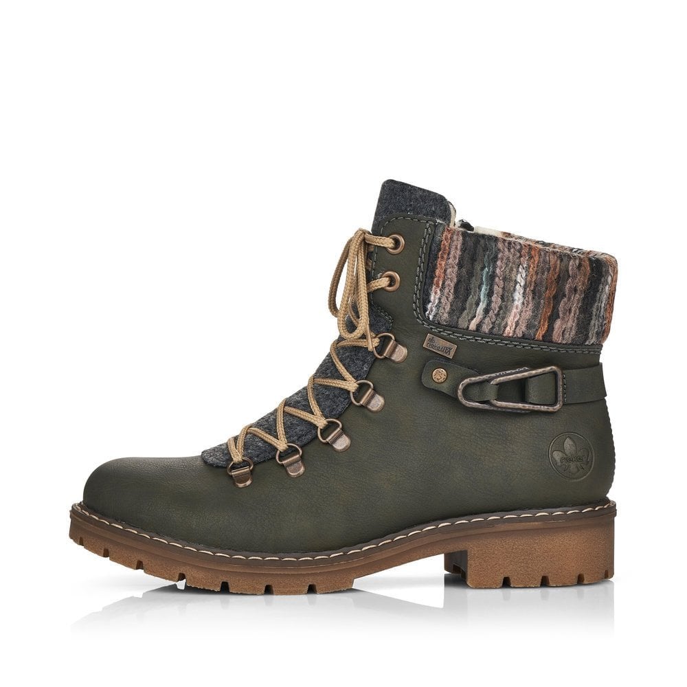 Rieker Y9131 Waterproof Hiker Style Boot - Green - image 003 |ww_colour=green|ww_order=003|