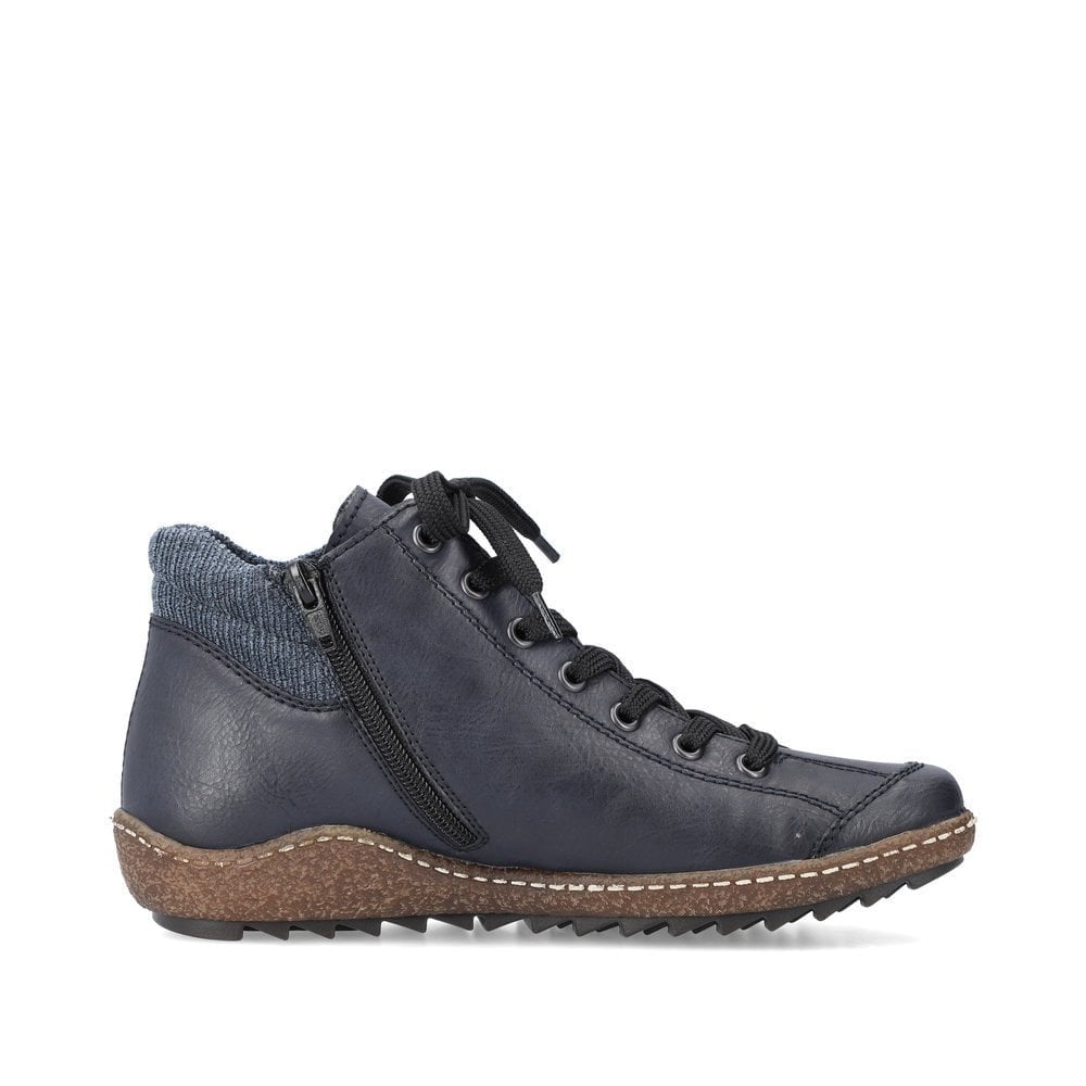 Rieker L7514 Blue Liv Zip Up Ankle Boot - Blue - image 003 |ww_colour=blue|ww_order=003|