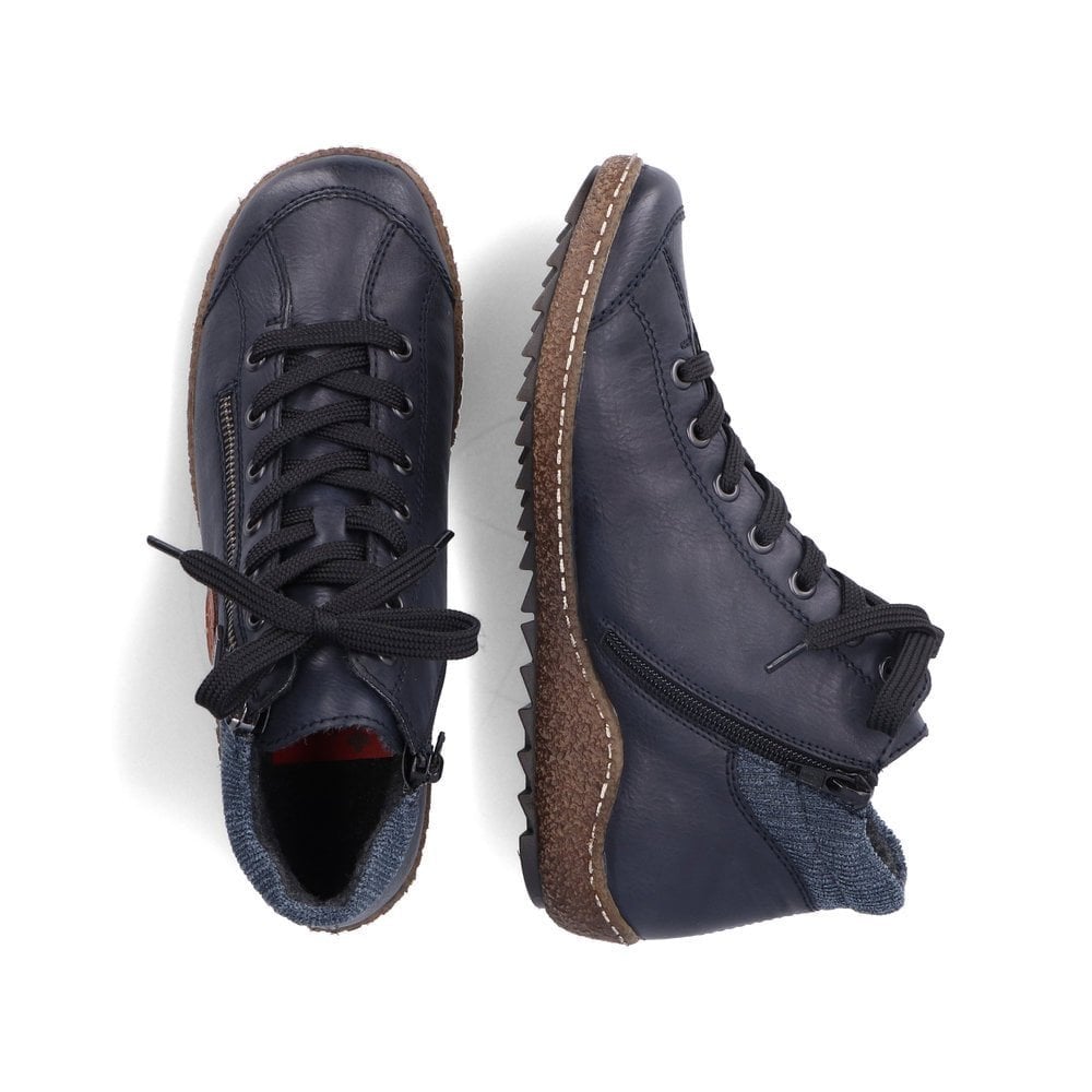 Rieker L7514 Blue Liv Zip Up Ankle Boot - Blue - image 008 |ww_colour=blue|ww_order=008|