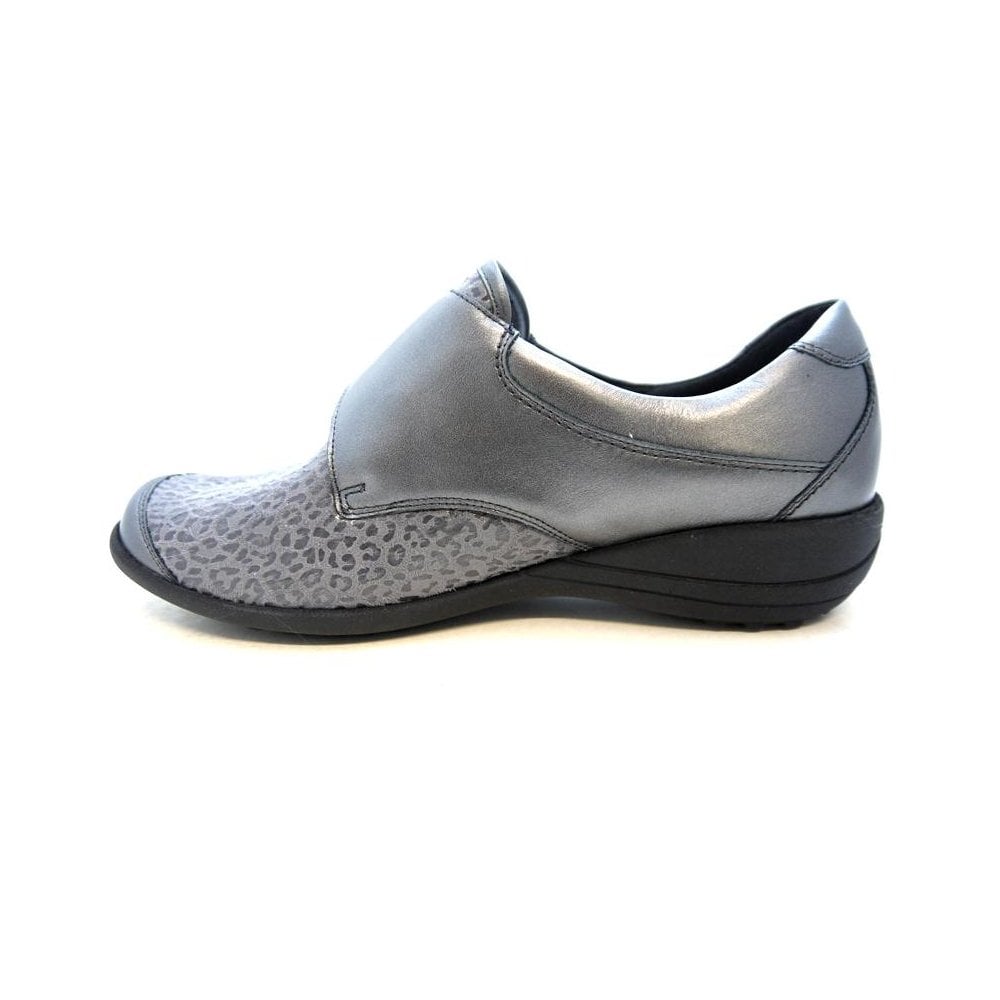 Waldlaufer Katja-Soft Wide Fit Shoe Hook & Loop Fastening - Asphalt - image 002 |ww_colour=asphalt|ww_order=002|