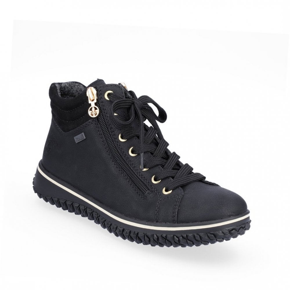 Rieker Z4263 Lace Up/Zip Casual Shoe - Black - image 001 |ww_colour=black|ww_order=001|