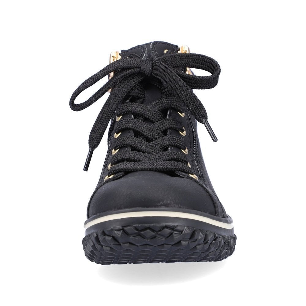 Rieker Z4263 Lace Up/Zip Casual Shoe - Black - image 003 |ww_colour=black|ww_order=003|