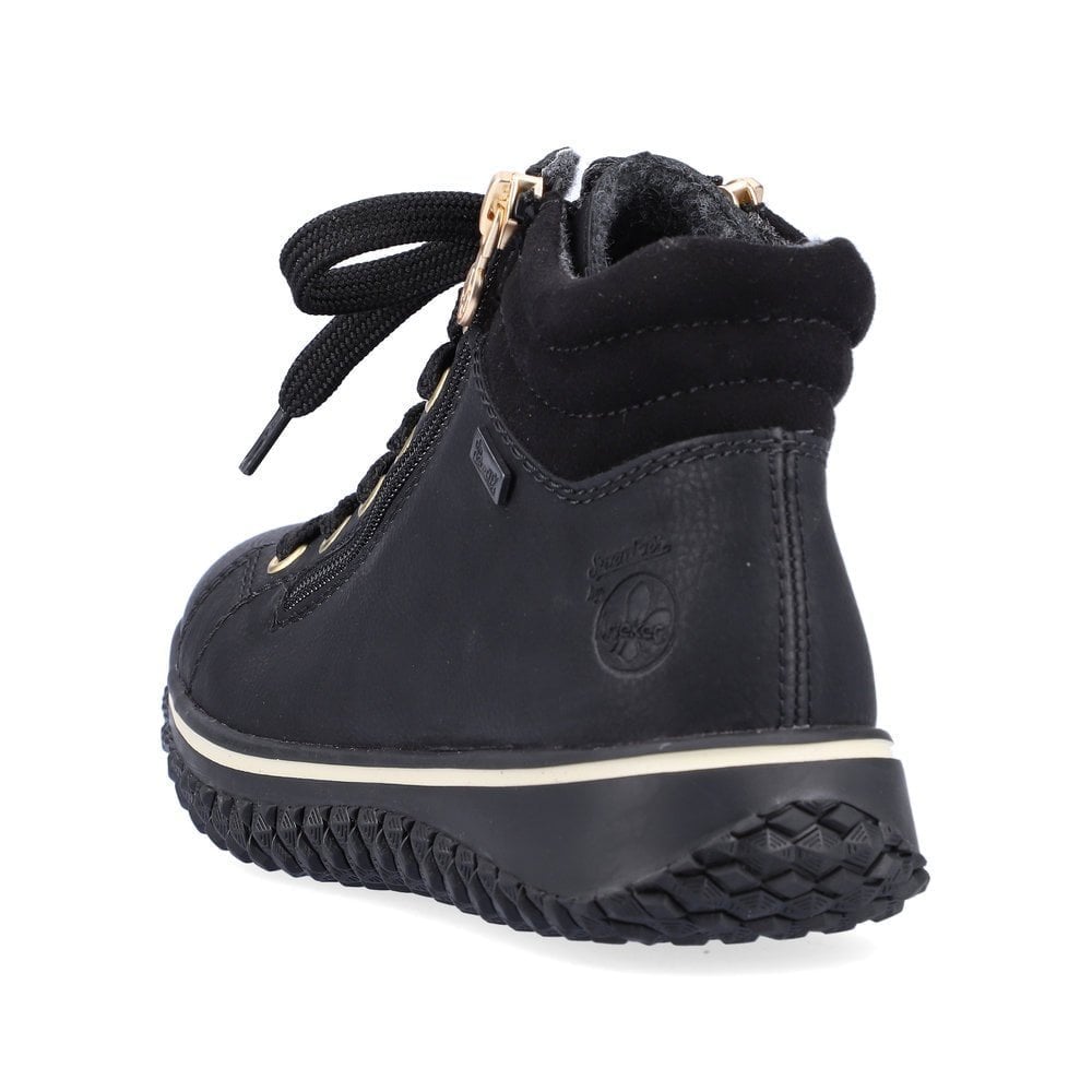 Rieker Z4263 Lace Up/Zip Casual Shoe - Black - image 005 |ww_colour=black|ww_order=005|