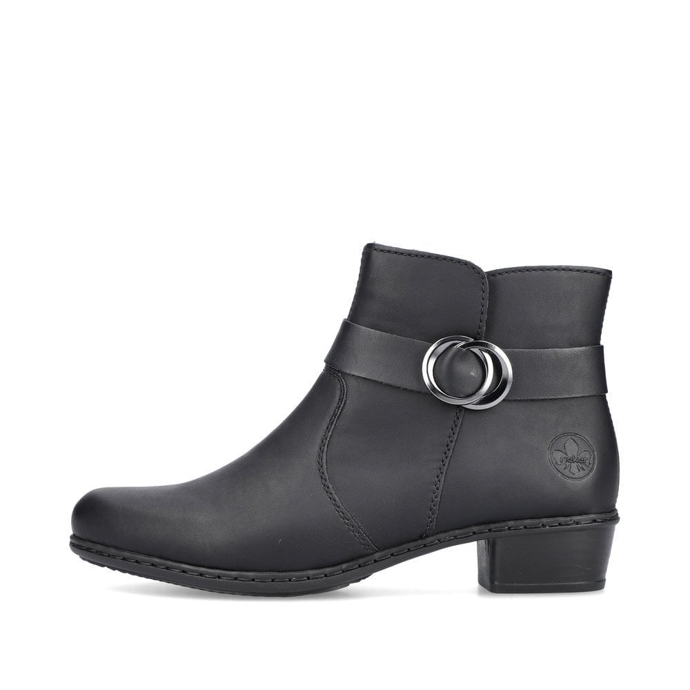 Rieker Y0775 Zip Up Ankle Boot - Black - image 003 |ww_colour=black|ww_order=003|