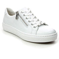 Rieker L59L1 - Lace Up & Zip Fastening Casual Shoe - White Silver - image 001 |ww_colour=white-silver|ww_order=001|