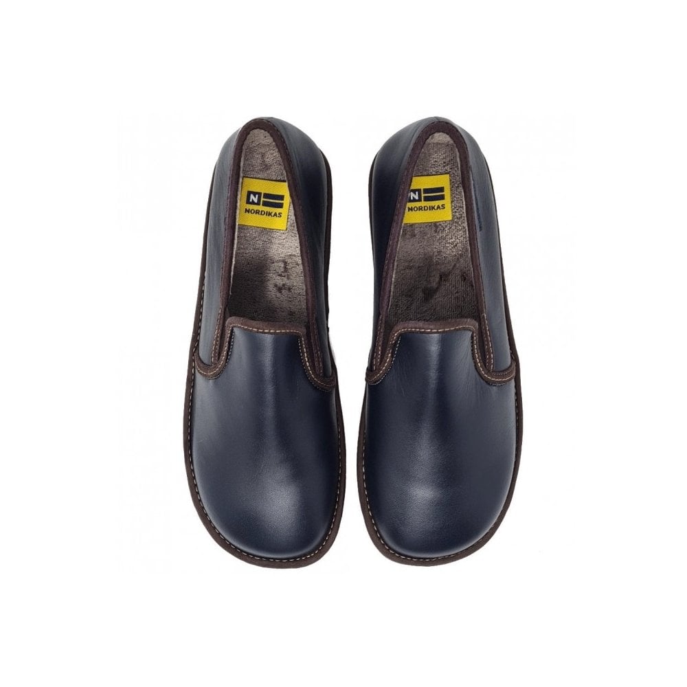 Nordikas Mens 663 Full Leather Slipper - Marino/Blue - image 003 |ww_colour=marino-blue|ww_order=003|