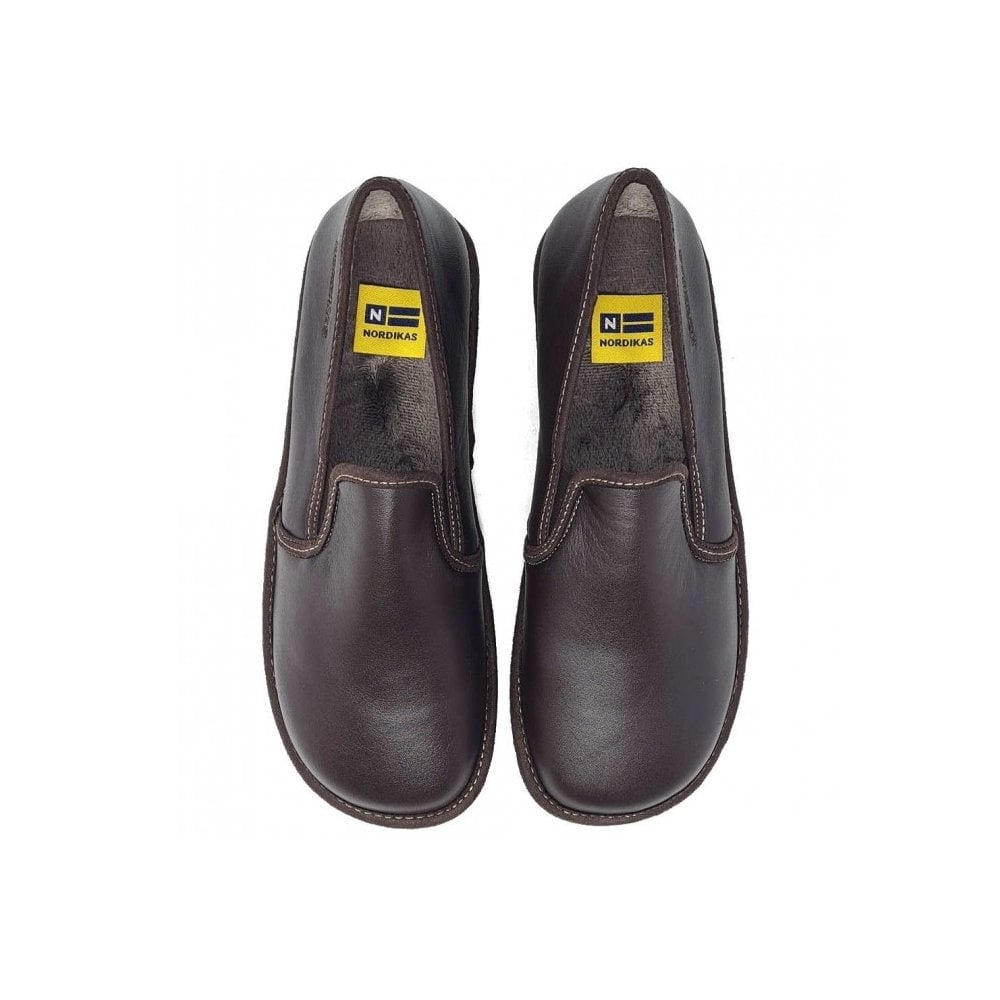 Nordikas Mens 663 Full Leather Slipper - Moka/Brown - image 003 |ww_colour=moka-brown|ww_order=003|