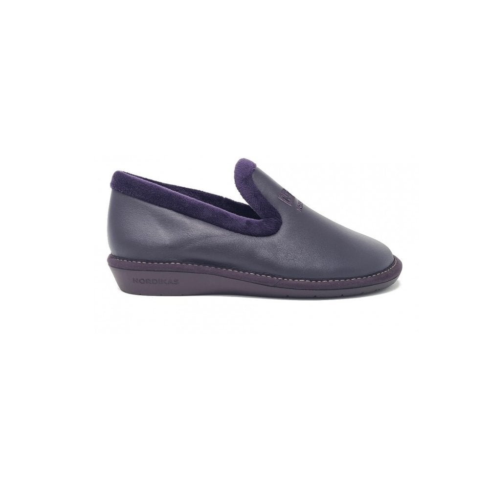 Nordikas Womens 305 Full Leather Slipper - Purpura/Purple - image 002 |ww_colour=purpura-purple|ww_order=002|