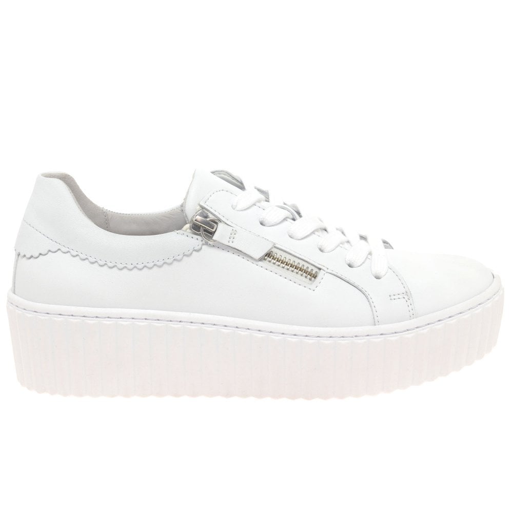 Gabor Dolly Lace/Zip Up Trainers - White - image 003 |ww_colour=white|ww_order=003|