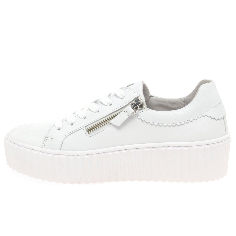 Gabor Dolly Lace/Zip Up Trainers - White - image 004 |ww_colour=white|ww_order=004|
