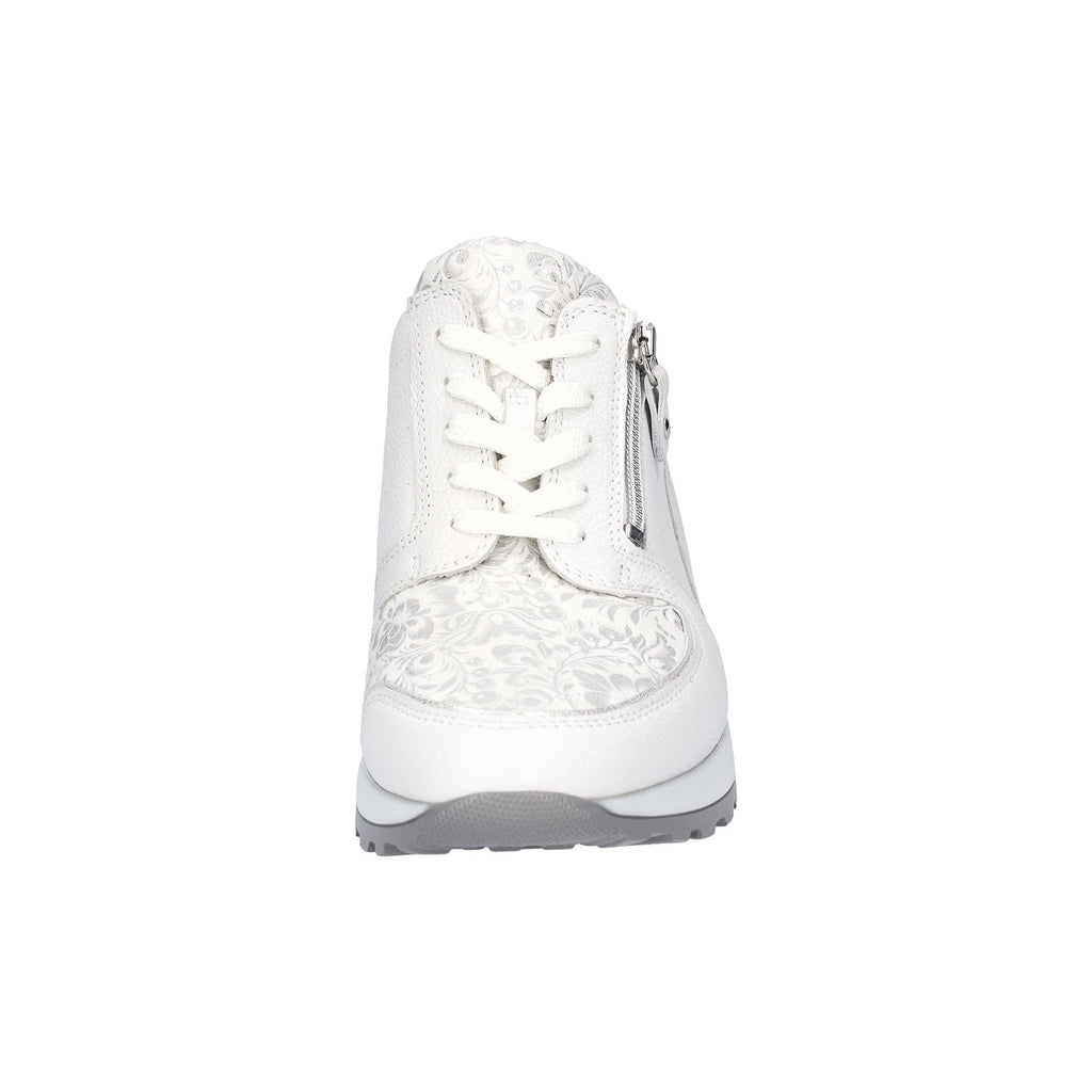 Waldlaufer Hiroko Lace Up & Zip Fastening - White Silver - image 002 |ww_colour=white-silver|ww_order=002|