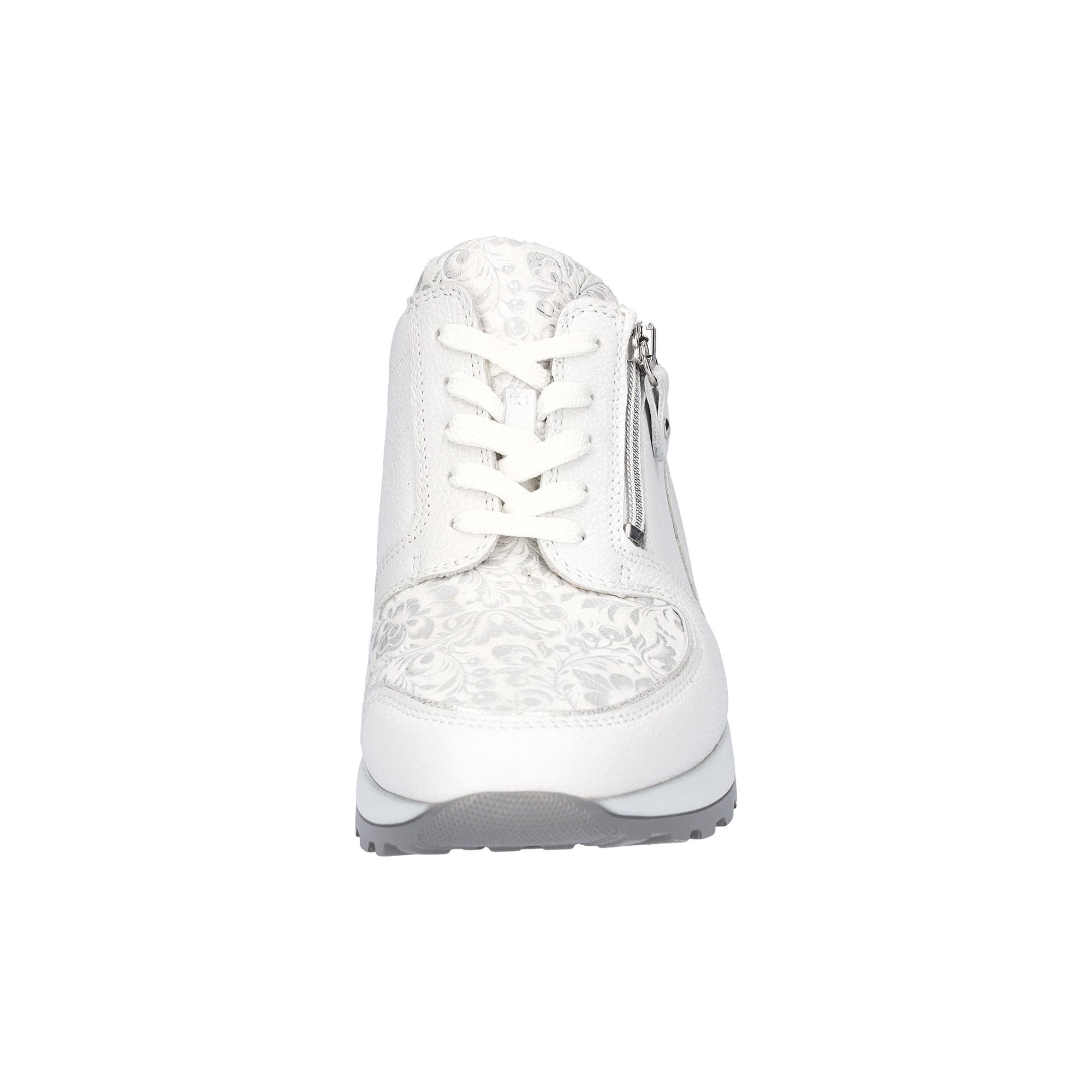 Waldlaufer Hiroko Lace Up & Zip Fastening - White Silver - image 003 |ww_colour=white-silver|ww_order=003|