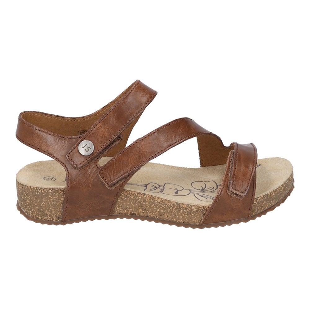 Josef Seibel Tonga 25, 3 Hook & Loop Fastening Strap Sandal - Brown - image 002 |ww_colour=brown|ww_order=002|