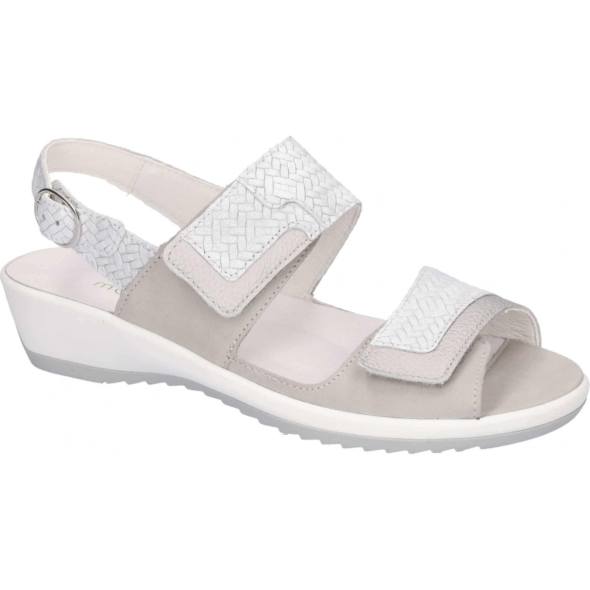Waldlaufer Ginger Sandal with 3 Adjustable Fastenings - Stein Taupe Silber - image 001 |ww_colour=stein-taupe-silber|ww_order=001|