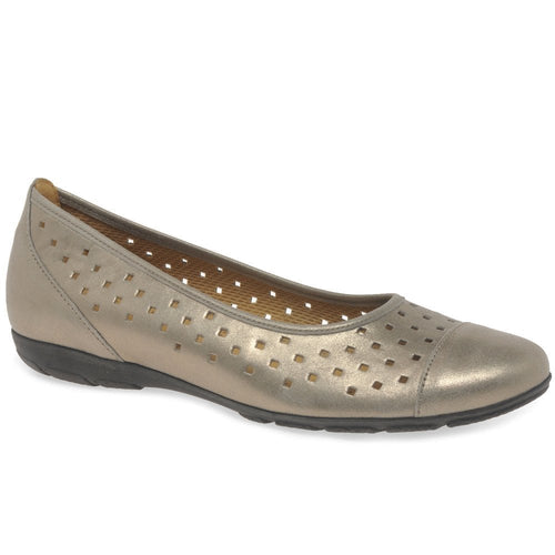 Gabor Ruffle Ballet Pump - Metallic Mutaro - image 001 |ww_colour=metallic-mutaro|ww_order=001|