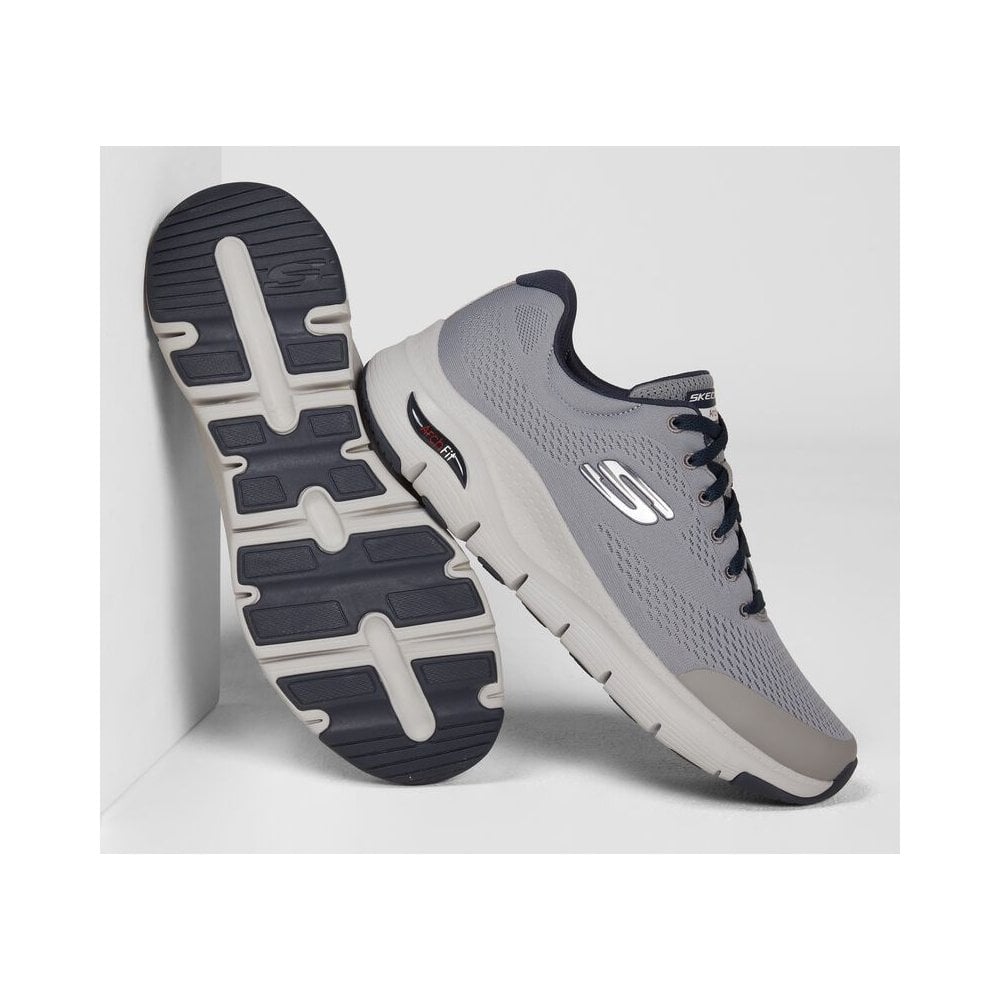 Skechers Arch Fit Lace-up Trainers - Grey - image 002 |ww_colour=grey|ww_order=002|