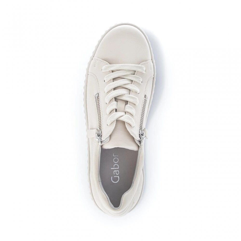 Gabor Dolly Lace/Zip Up Trainers - Cream - image 004 |ww_colour=cream|ww_order=004|