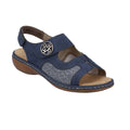 Rieker Hook and loop fastening sling back sandal - Blue - image 001 |ww_colour=blue|ww_order=001|