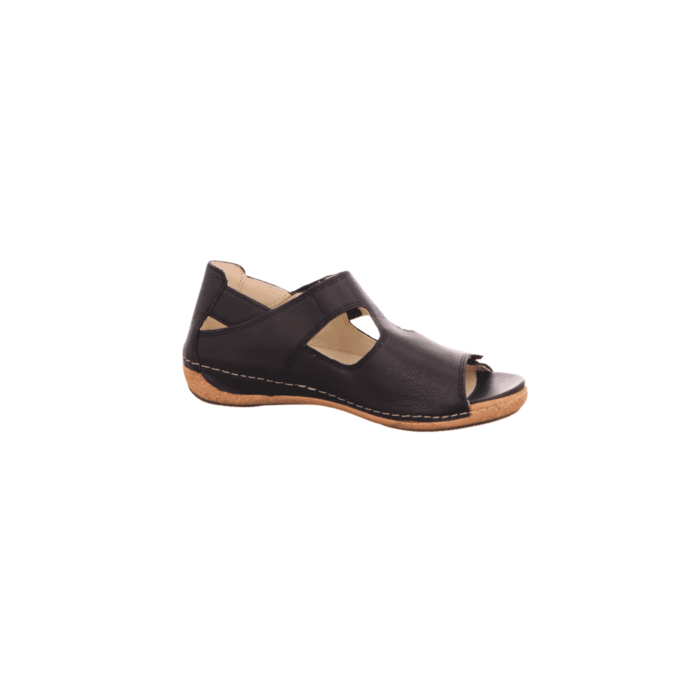 Waldlaufer Heliett Wide Fitting Sandal - Black - image 002 |ww_colour=black|ww_order=002|