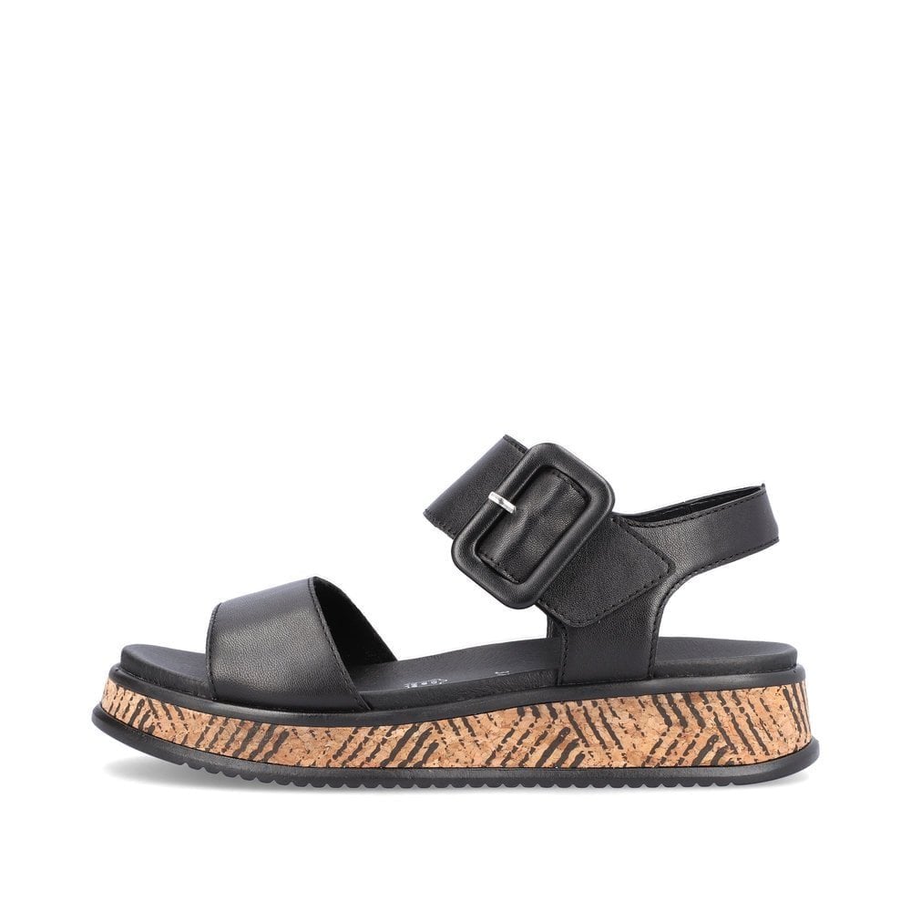 Rieker Hook & Loop Fastening Sandals - Black - image 006 |ww_colour=black|ww_order=006|