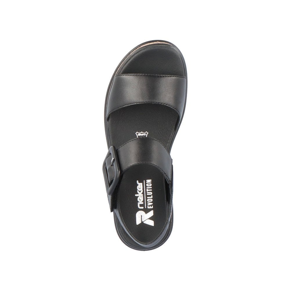 Rieker Hook & Loop Fastening Sandals - Black - image 007 |ww_colour=black|ww_order=007|