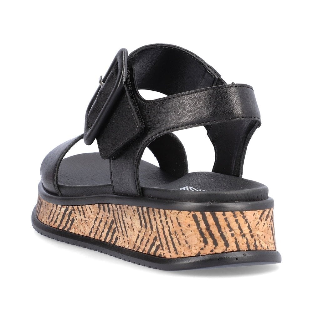 Rieker Hook & Loop Fastening Sandals - Black - image 004 |ww_colour=black|ww_order=004|